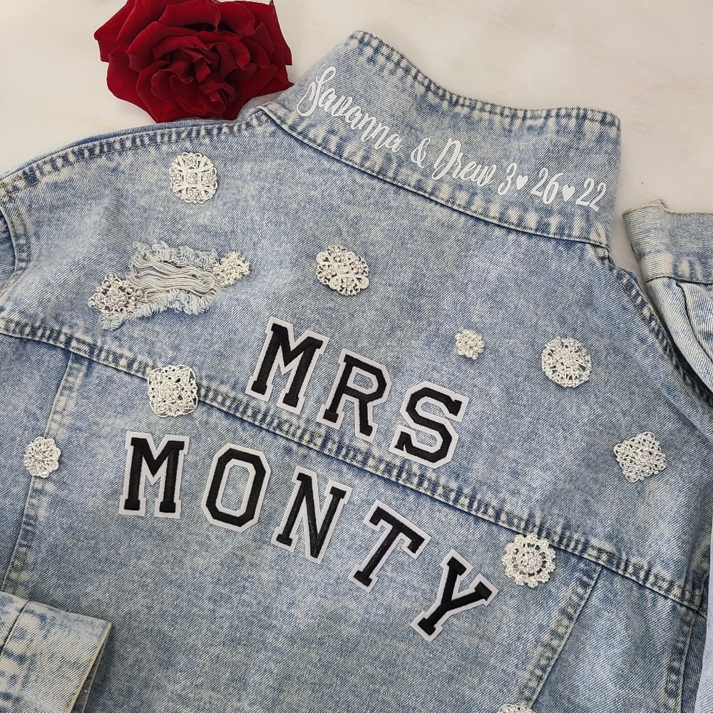 Custom BRIDE/MRS./WIFEY denim Jackets